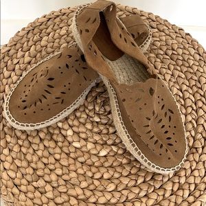 Zara leather espadrilles with cutouts